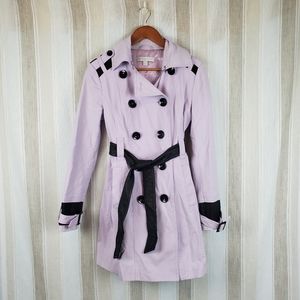 New York & Company Y2k Trenchcoat Purple Size Small